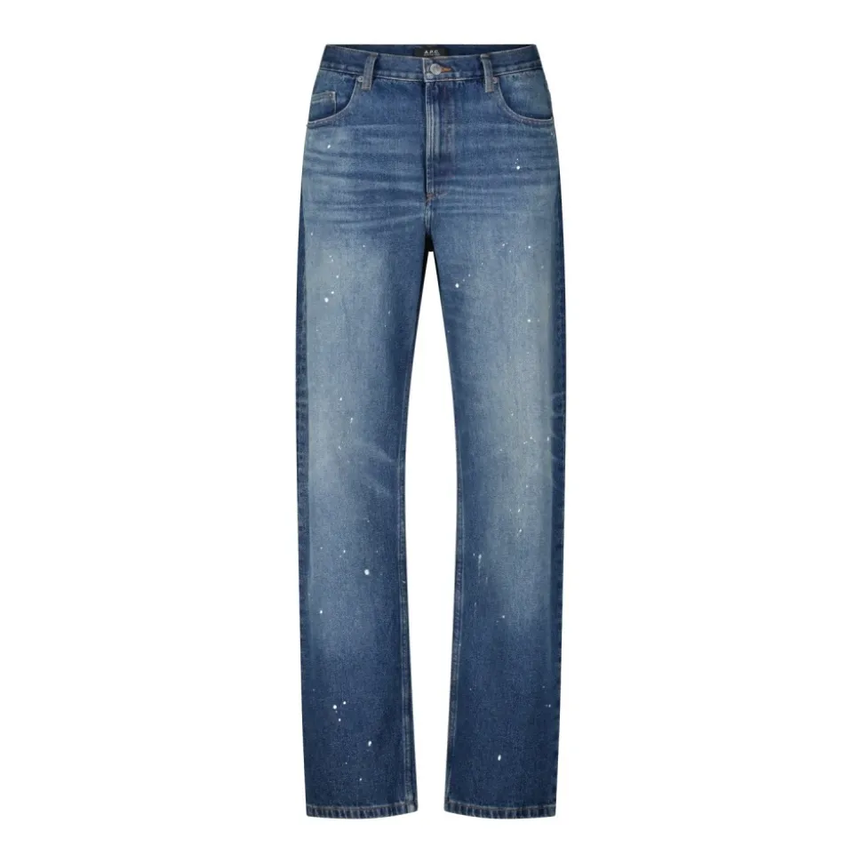 Vintage-Look Straight Fit Jeans