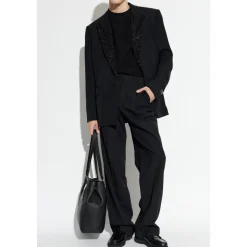Wool Straight-leg Trousers