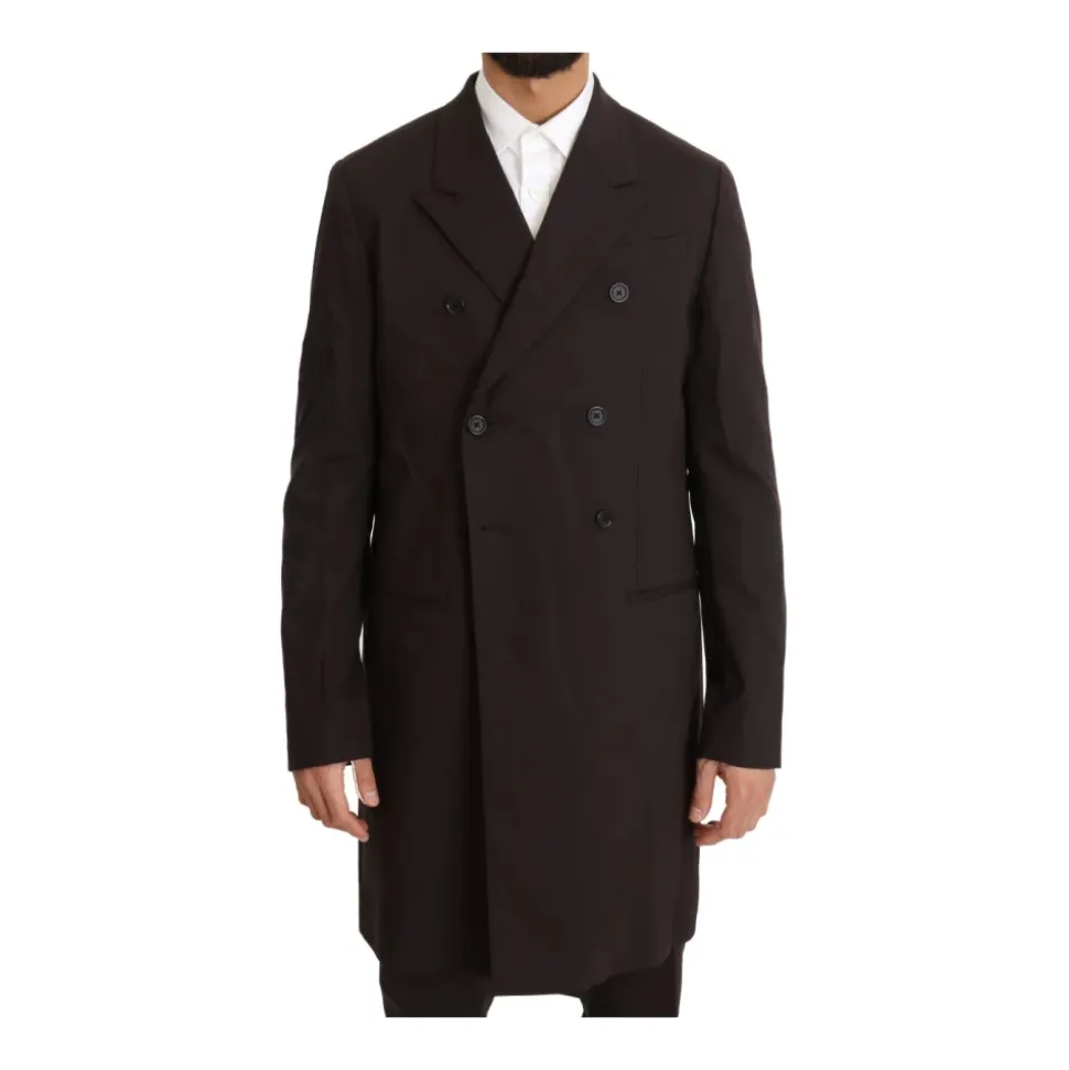 Wool Stretch Long 3 Piece Suit
