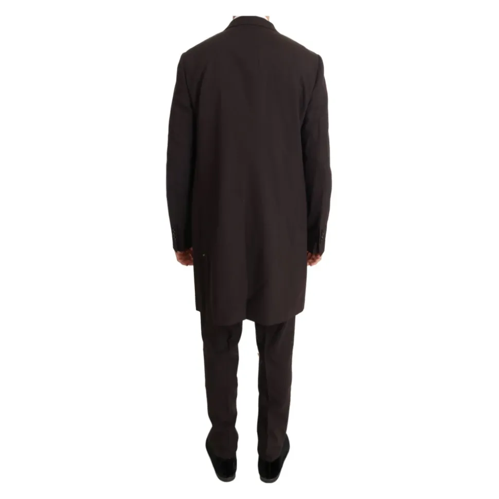 Wool Stretch Long 3 Piece Suit