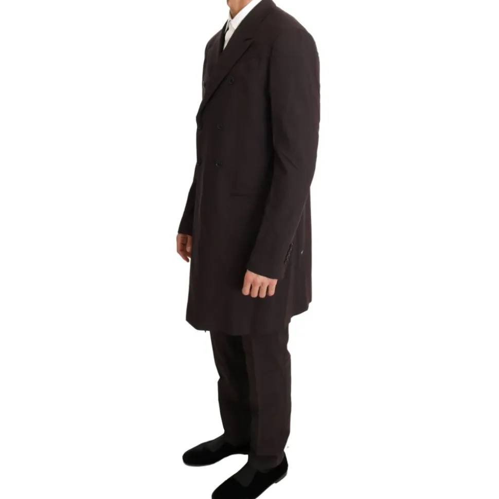 Wool Stretch Long 3 Piece Suit